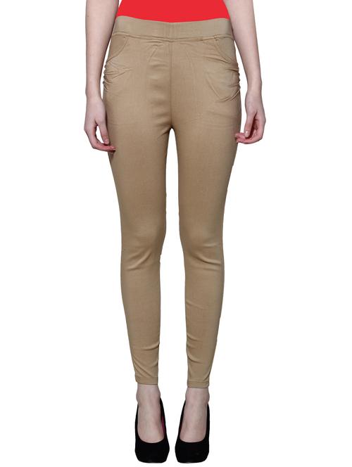 brown nylon jeggings - 11508346 - Standard Image - 1