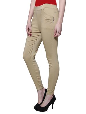 beige nylon jeggings - 11508347 - Standard Image - 2