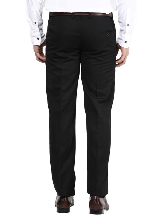 black slim fit formal trousers - 11509369 - Zoom Image - 3