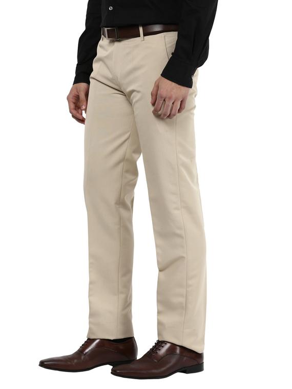 Cream Slim Fit Formal Trousers - 11509370 - Zoom Image - 2