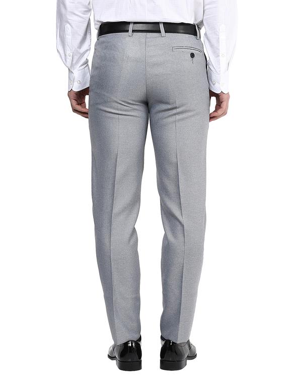 Slim Fit Grey Formal Trousers - 11509376 - Zoom Image - 3