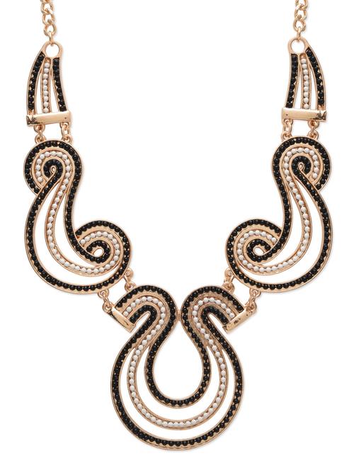 black metallic embellished neckpiece - 1151061 - Very Small Image - 1