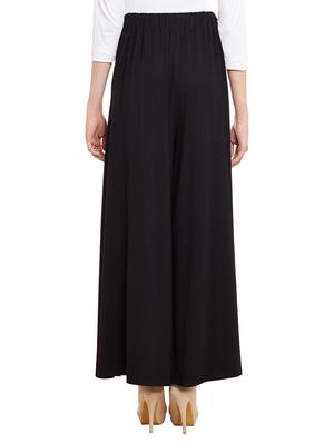 black viscose palazzos - 11511027 - Standard Image - 3