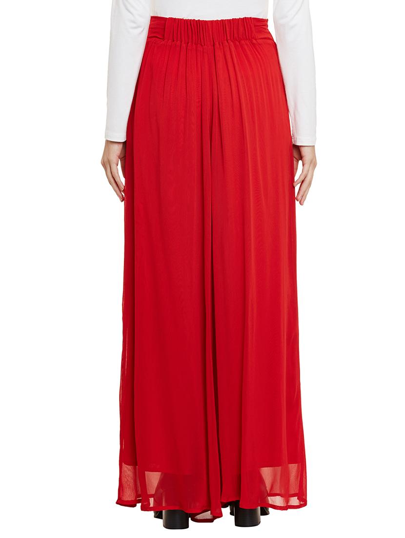 red viscose palazzos - 11511030 - Zoom Image - 3
