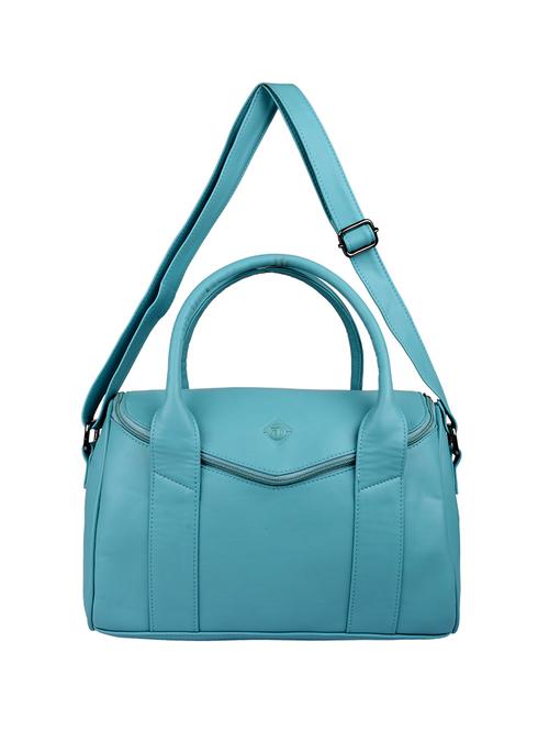 solid blue leatherette handbag - 11512624 - Standard Image - 1