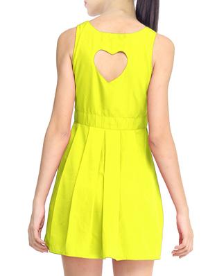 pleated cut out back a-line dress - 11519474 - Standard Image - 3
