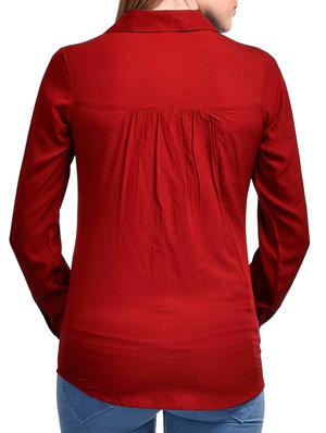 contrast lace detail long sleeved shirt - 11519522 - Standard Image - 3