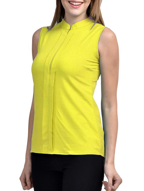 zip up front placket detail top - 11519526 - Zoom Image - 2