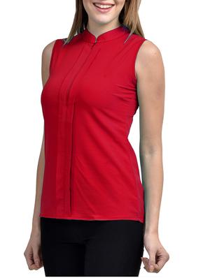 zip up front placket detail top - 11519527 - Standard Image - 2