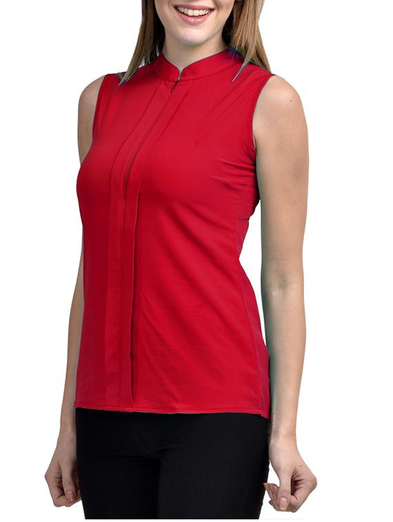 zip up front placket detail top - 11519527 - Zoom Image - 2