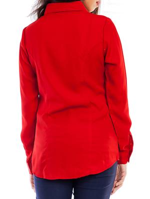 red polyester regular shirt - 11519917 - Standard Image - 3