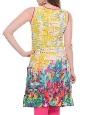 multi colored cotton printed kurti - 11529538 - Standard Image - 3