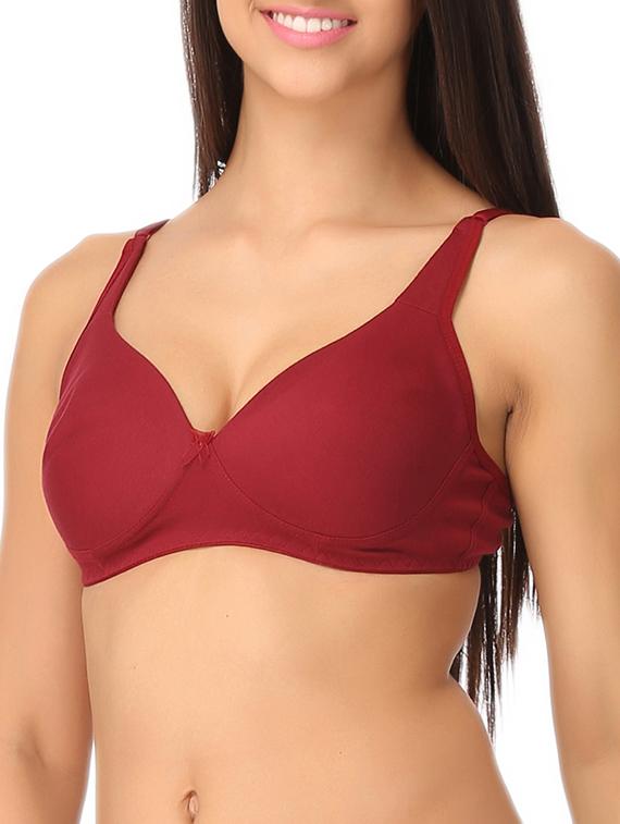 bow patch solid bra - 11533456 - Zoom Image - 2