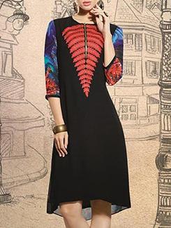 black georgette fusion kurta - 11536220 - Standard Image - 1
