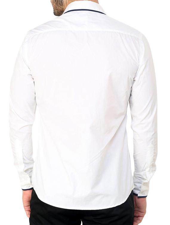 white solid casual shirt - 11536254 - Zoom Image - 3