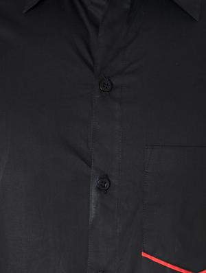 black solid casual shirt - 11536274 - Standard Image - 4