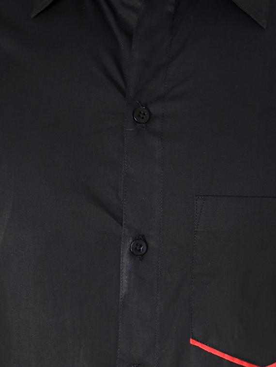 black solid casual shirt - 11536274 - Zoom Image - 4