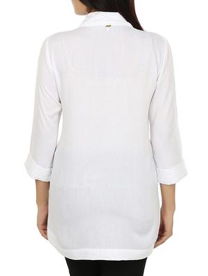 white viscose tunic - 11537120 - Standard Image - 3