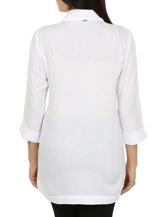 white viscose tunic - 11537120 - Zoom Image - 3