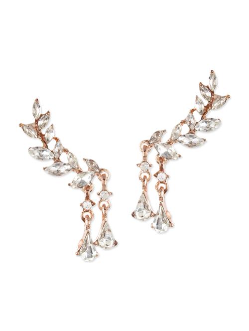 gold toned embellished metal earrings - 11538927 - Standard Image - 1