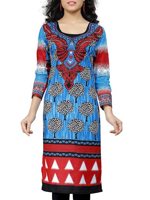 multi colored cotton printed unstitched kurta - 11539629 - Very Small Image - 1