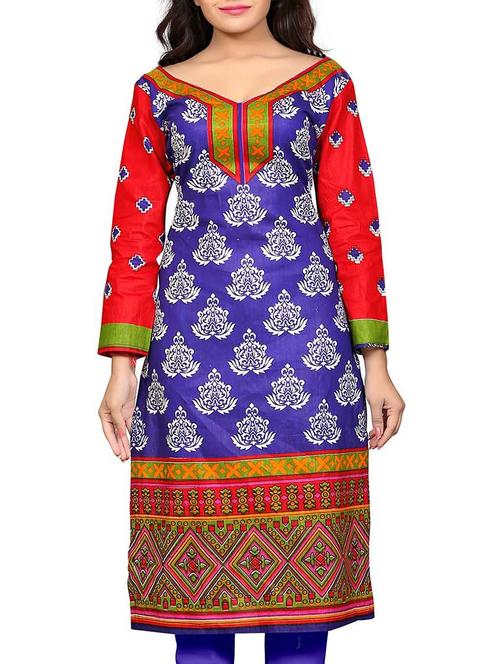 multi colored cotton printed unstitched kurta - 11539693 - Very Small Image - 1