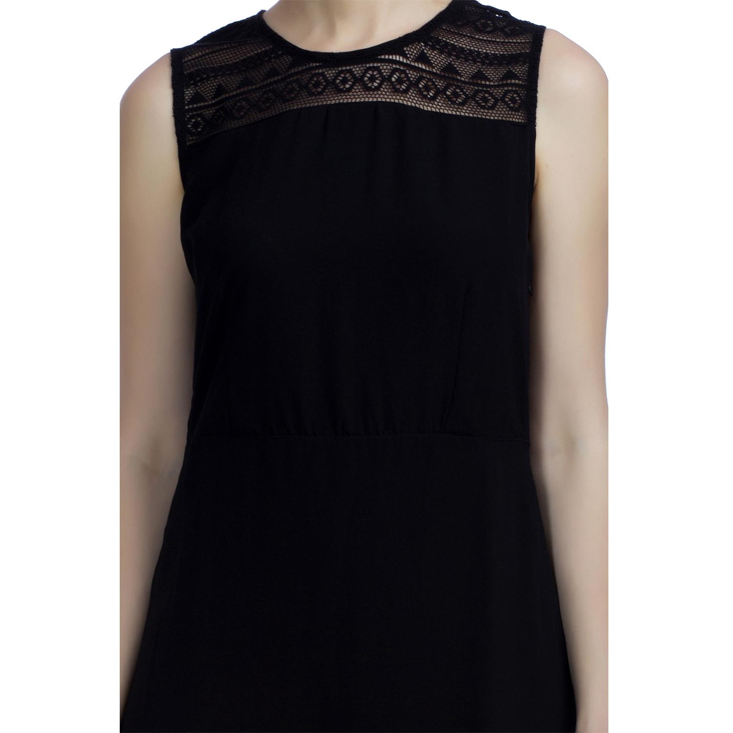 black georgette maxi dress - 11540474 - Zoom Image - 4