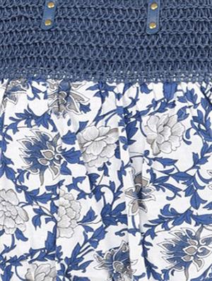 blue cotton printed handbag - 11543571 - Standard Image - 4