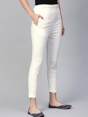 chikankari embroidered pants - 11552291 - Standard Image - 2
