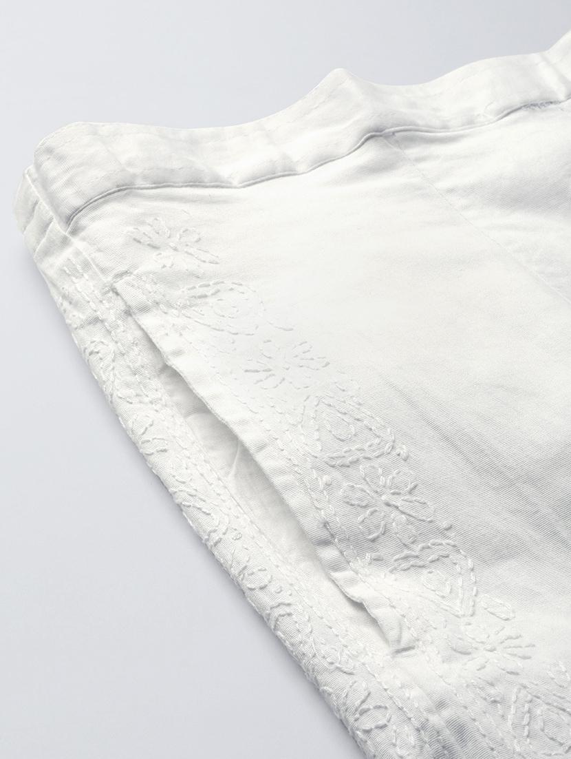 chikankari embroidered pants - 11552291 - Zoom Image - 6