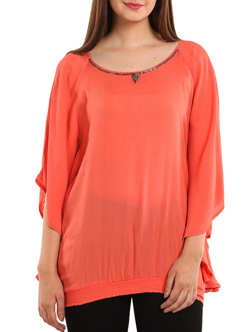 orange viscose top - 11554335 - Standard Image - 1