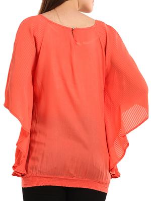 orange viscose top - 11554335 - Standard Image - 3