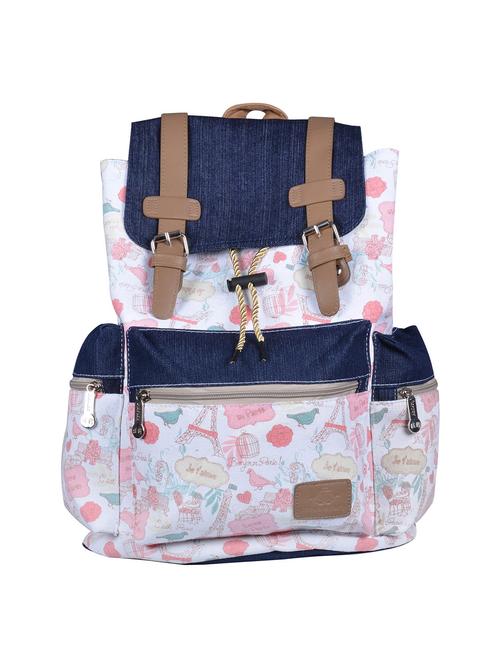 multi colorured canvas printed backpack - 11559037 - Very Small Image - 1