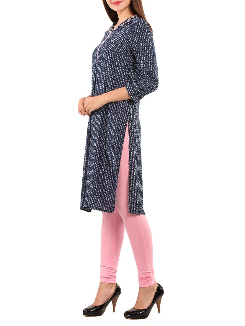 grey viscose kurti - 11570315 - Zoom Image - 2