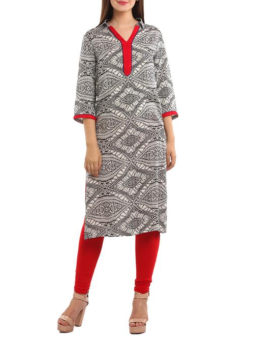 black viscose kurta - 11570323 - Standard Image - 1
