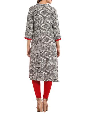 black viscose kurta - 11570323 - Standard Image - 3
