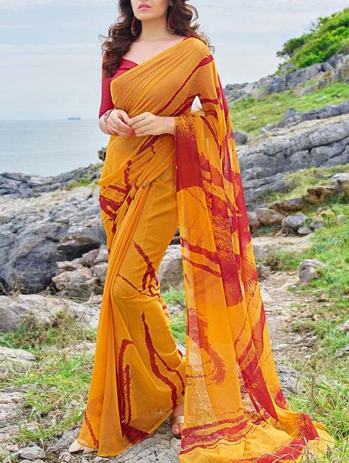 abstract printed saree with blouse - 11573888 -  Standard Image - 0