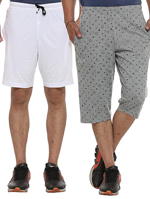 multicolor cotton shorts - 11575166 - Very Small Image - 1