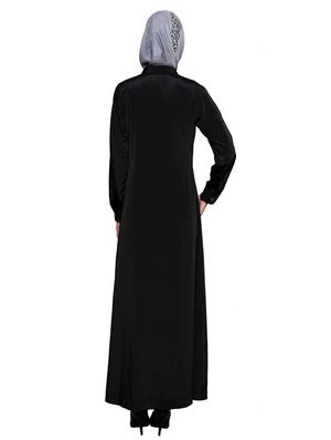 solid black abaya - 11575970 - Standard Image - 3