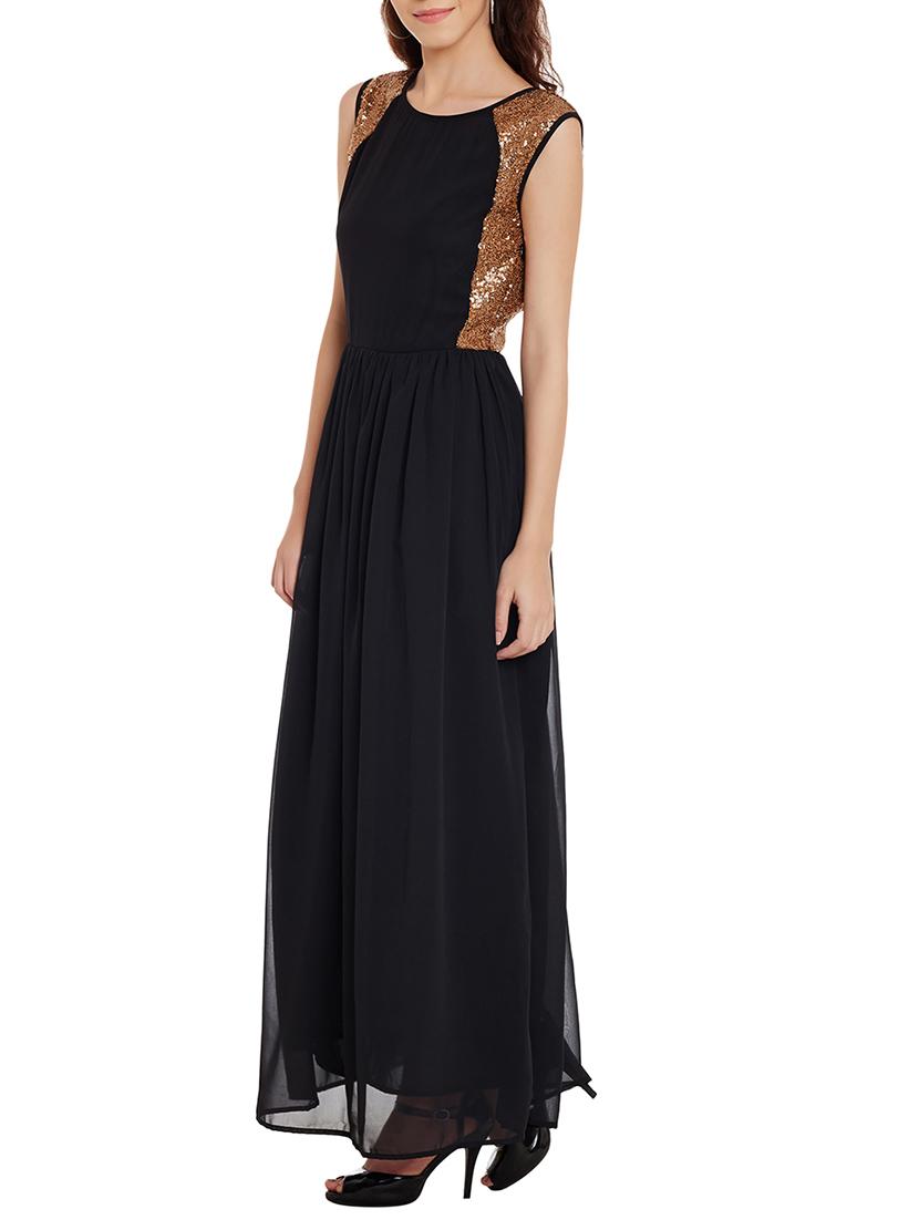 sequins detail gathered maxi dress - 11578700 - Zoom Image - 2