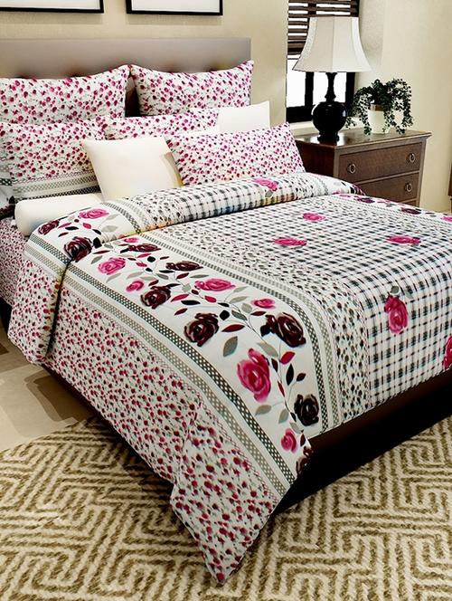 multi colored cotton printed double bedsheet set - 11579159 - Very Small Image - 1