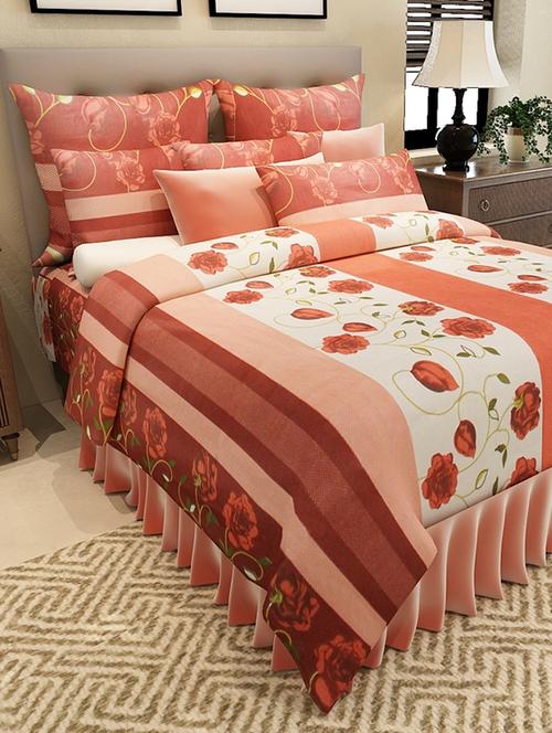 multi colored cotton printed double bedsheet set - 11579322 - Standard Image - 1