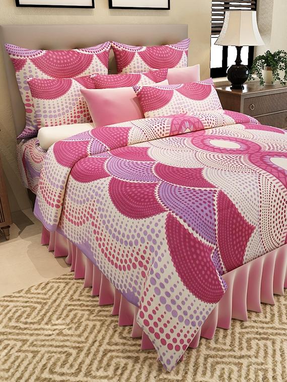 multi colored cotton printed double bedsheet set - 11579323 - Zoom Image - 1