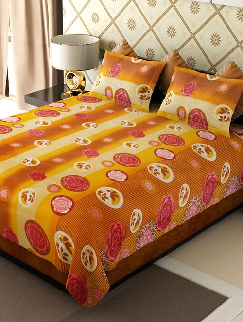 beige cotton bed sheet set - 11579507 - Standard Image - 1
