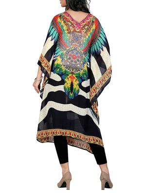 multi colored georgette kaftan - 11580280 - Standard Image - 3