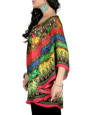 multi colored georgette kaftan - 11580283 - Standard Image - 2