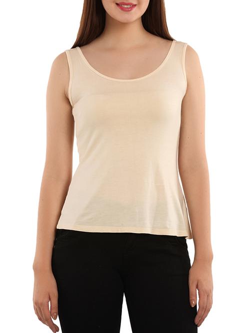 beige viscose tank top - 11585172 - Very Small Image - 1