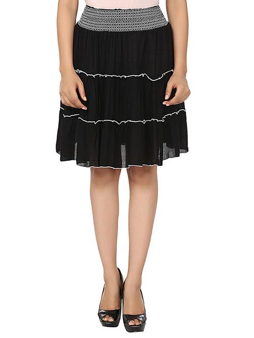 black cotton skirt - 11586259 - Standard Image - 1