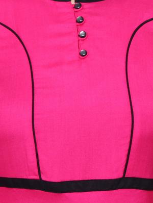 pink viscose flared kurta - 11588694 - Standard Image - 4