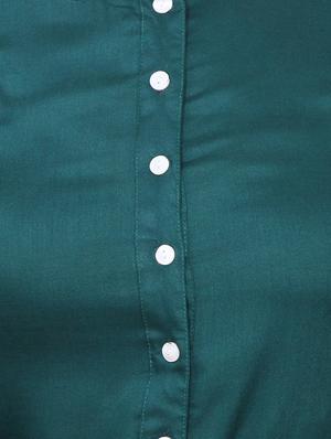 turquoise viscose straight kurta - 11588703 - Standard Image - 4